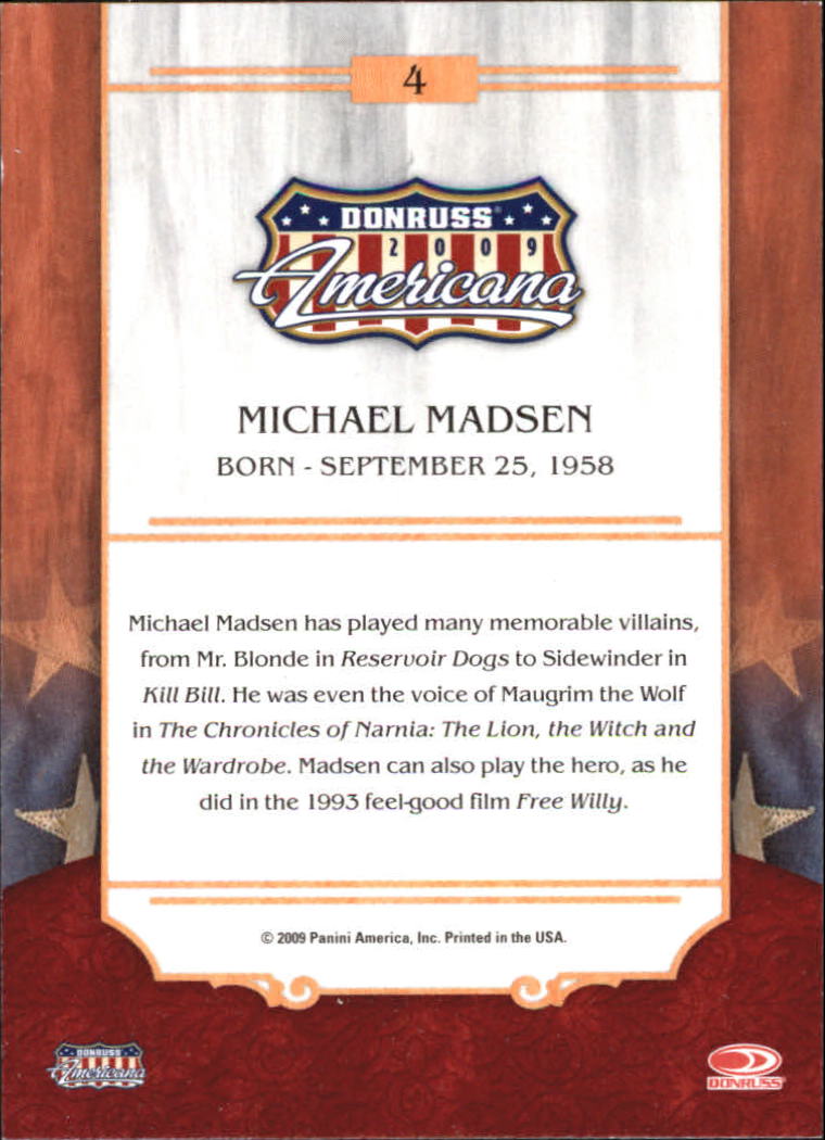 2009 Americana #4 Michael Madsen back image