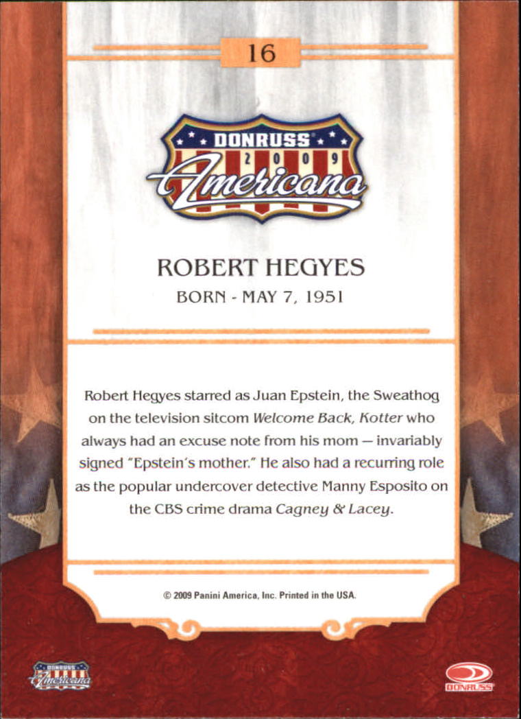 2009 Americana #16 Robert Hegyes back image