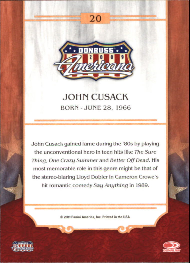 2009 Americana #20 John Cusack back image