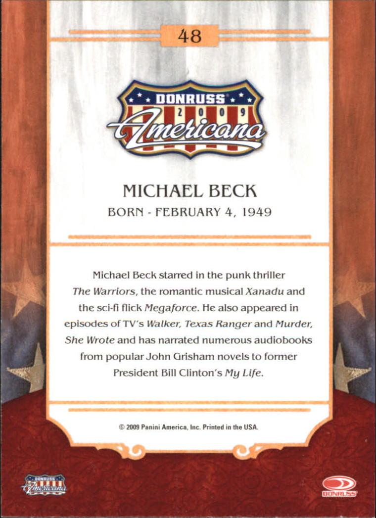 2009 Americana #48 Michael Beck back image
