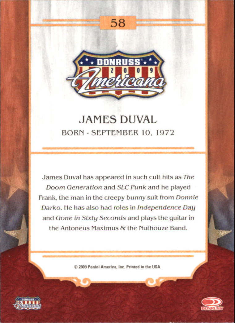 2009 Americana #58 James Duval back image