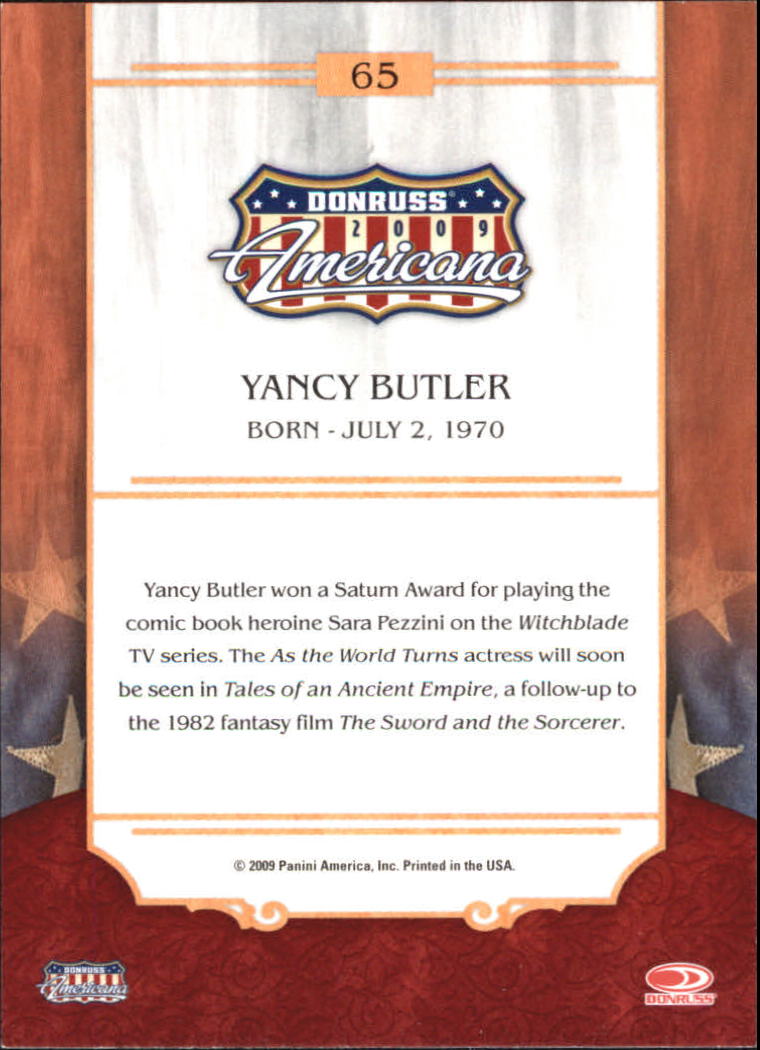 2009 Americana #65 Yancy Butler back image