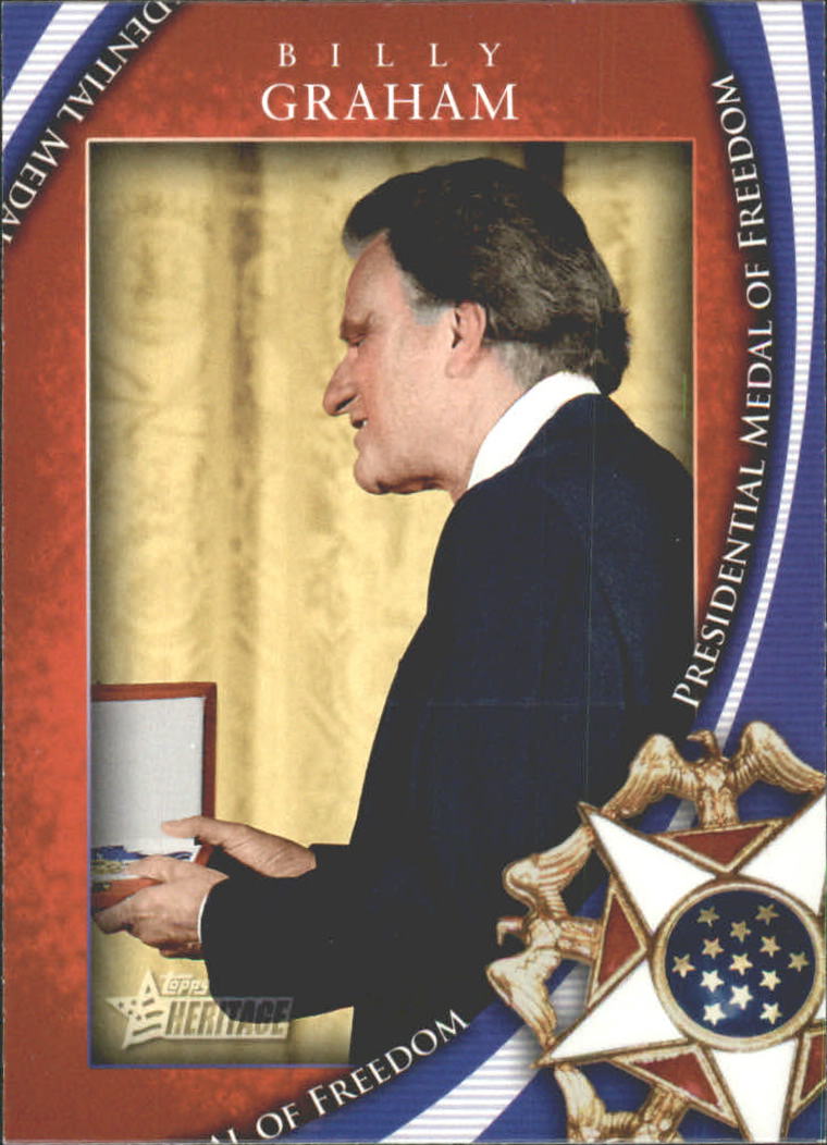 2009 Topps American Heritage Heroes Presidential Medal of Freedom #MOF4 Billy Graham