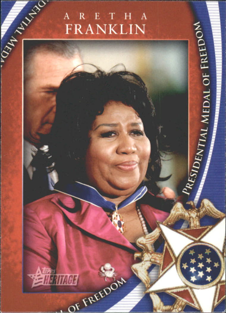 2009 Topps American Heritage Heroes Presidential Medal of Freedom #MOF12 Aretha Franklin