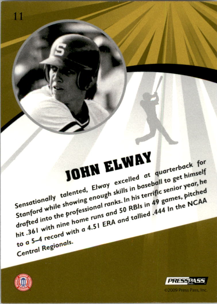 2009 Press Pass Fusion #11 John Elway back image