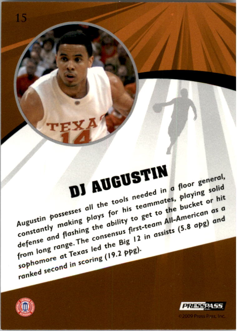 2009 Press Pass Fusion #15 DJ Augustin back image