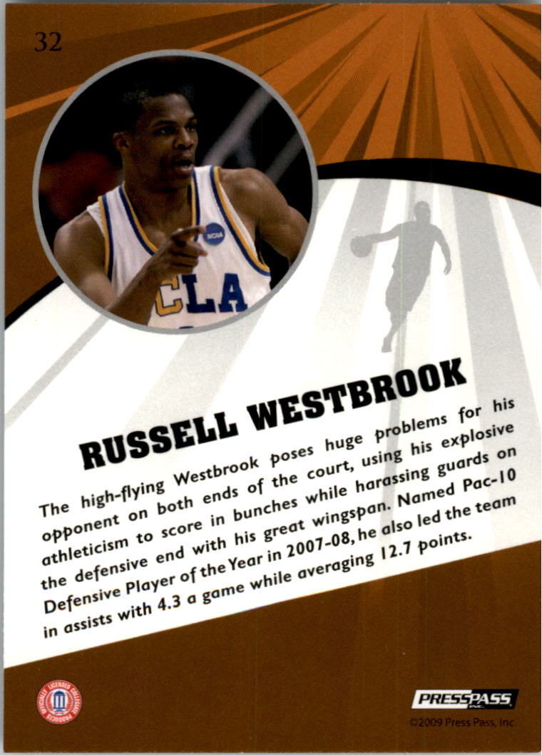 2009 Press Pass Fusion #32 Russell Westbrook back image