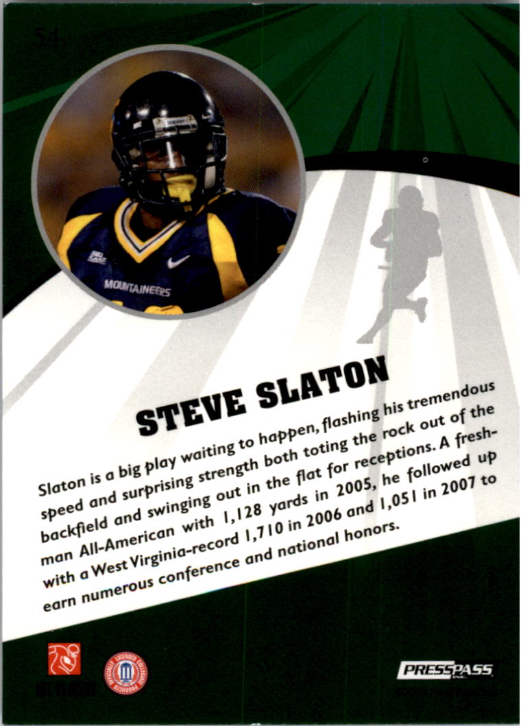 2009 Press Pass Fusion #54 Steve Slaton back image
