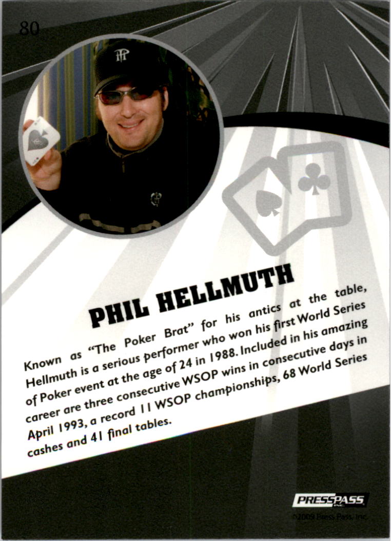 2009 Press Pass Fusion #80 Phil Hellmuth back image