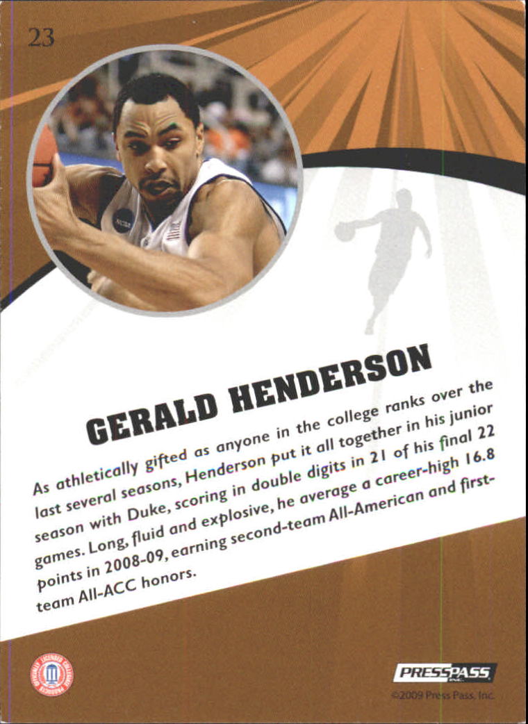 2009 Press Pass Fusion Bronze #23 Gerald Henderson back image