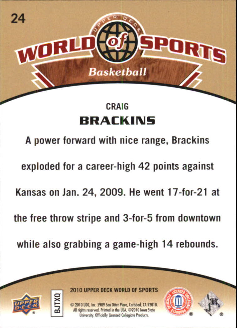 2010 Upper Deck World of Sports #24 Craig Brackins back image