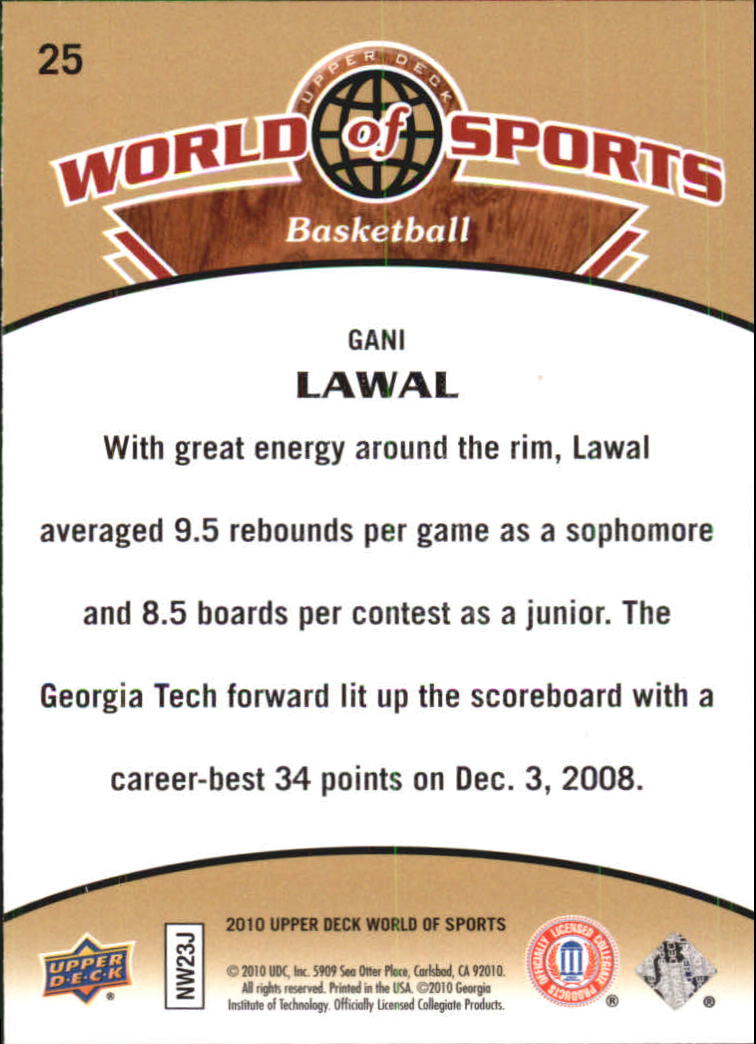 2010 Upper Deck World of Sports #25 Gani Lawal back image