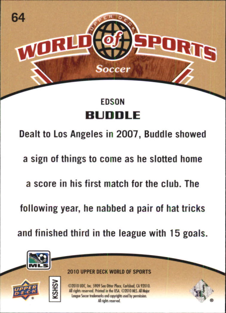 2010 Upper Deck World of Sports #64 Edson Buddle back image