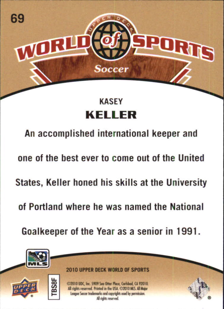 2010 Upper Deck World of Sports #69 Kasey Keller back image