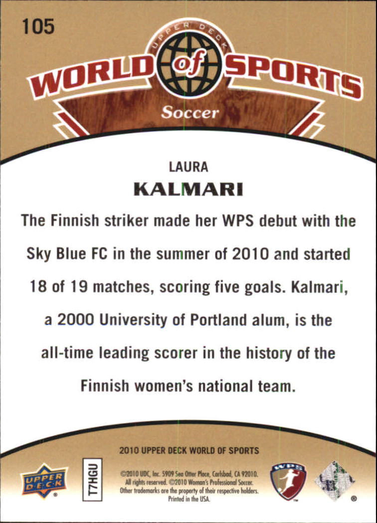 2010 Upper Deck World of Sports #105 Laura Kalmari back image