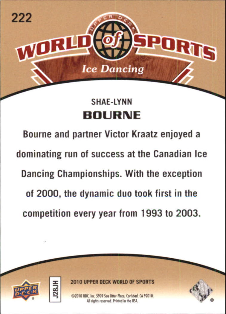 2010 Upper Deck World of Sports #222 Shae-Lynn Bourne back image
