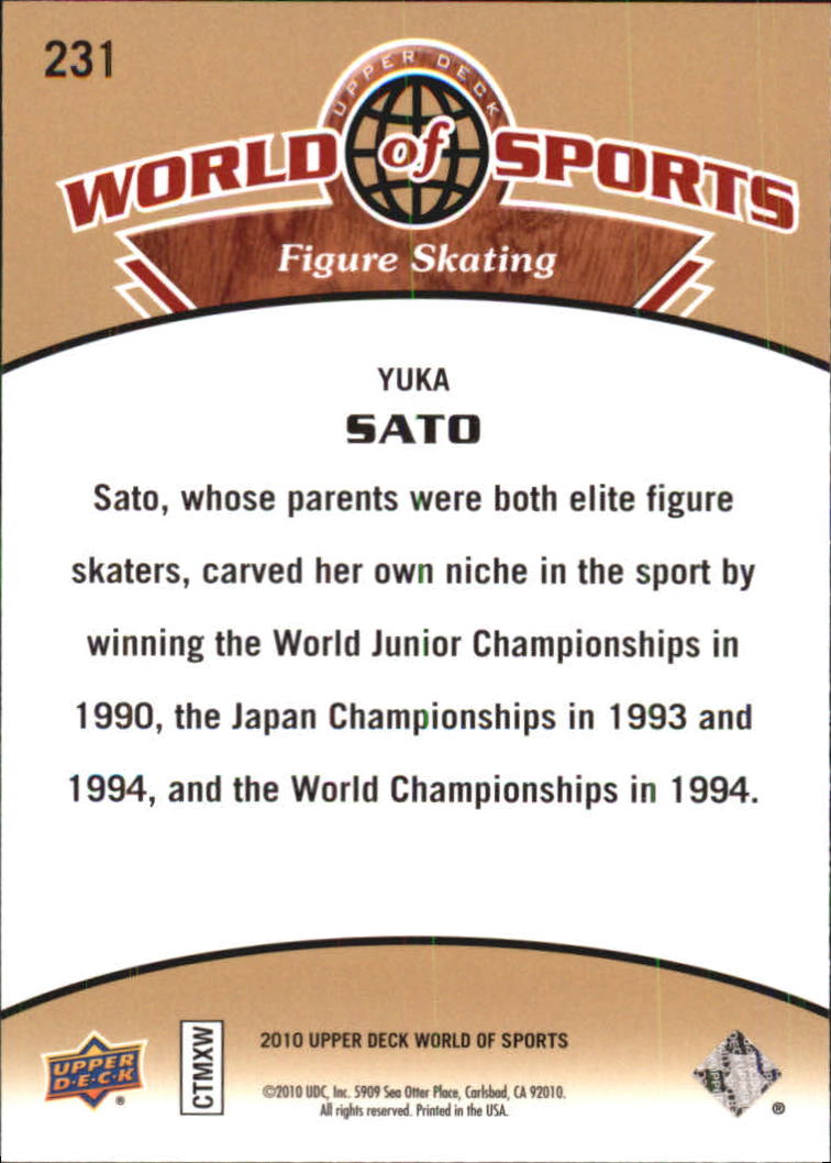 2010 Upper Deck World of Sports #231 Yuka Sato back image