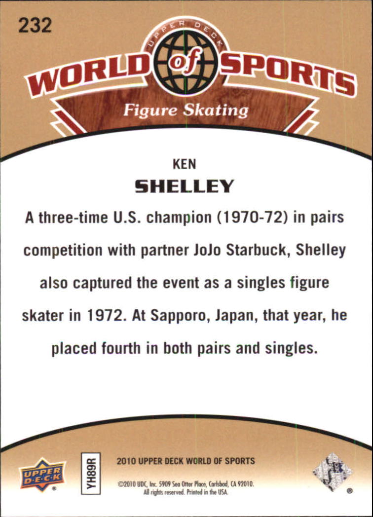 2010 Upper Deck World of Sports #232 Ken Shelley back image
