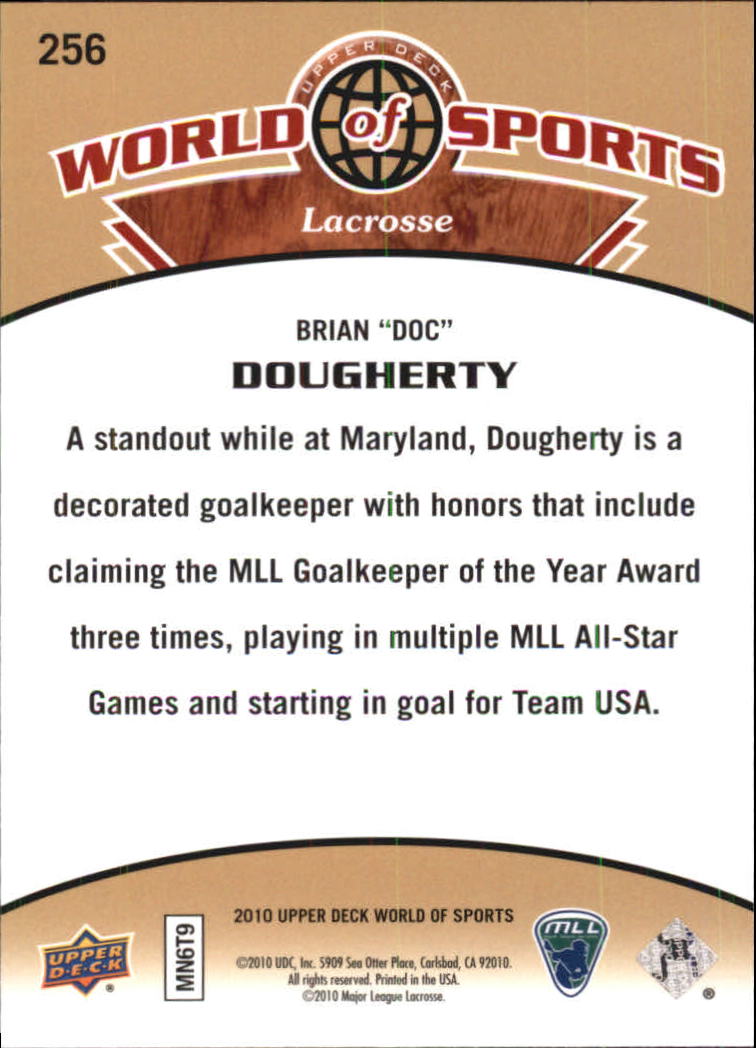 2010 Upper Deck World of Sports #256 Brian Doc Dougherty back image