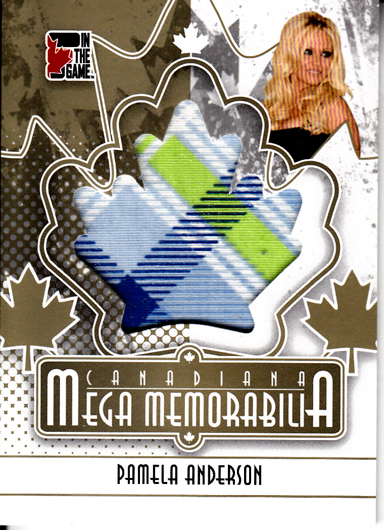 2011 In The Game Canadiana Mega Memorabilia Gold #MM24 Pamela Anderson -  NM-MT