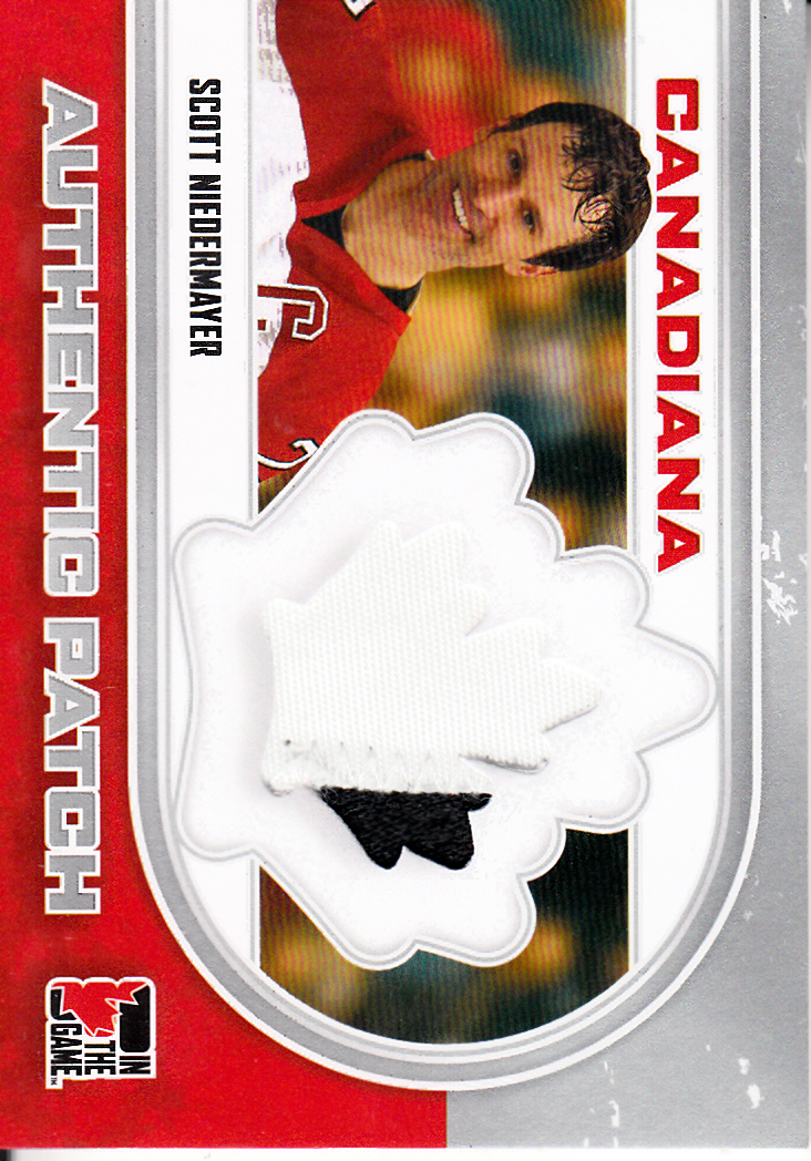 2011 In The Game Canadiana Authentic Patch Silver #AP10 Scott Niedermayer