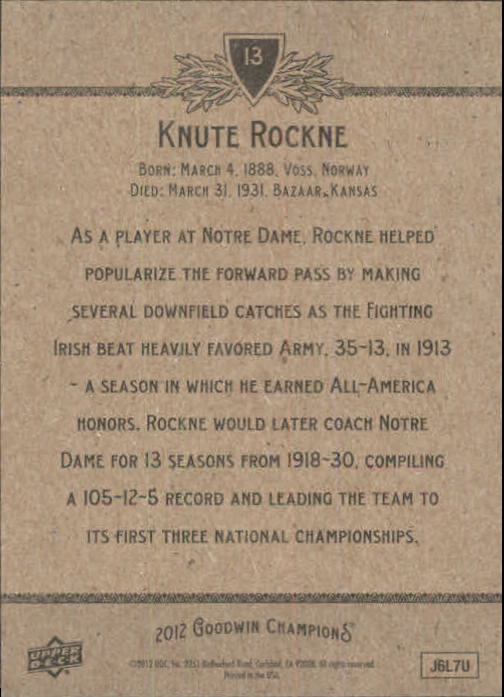 Sports Card Back