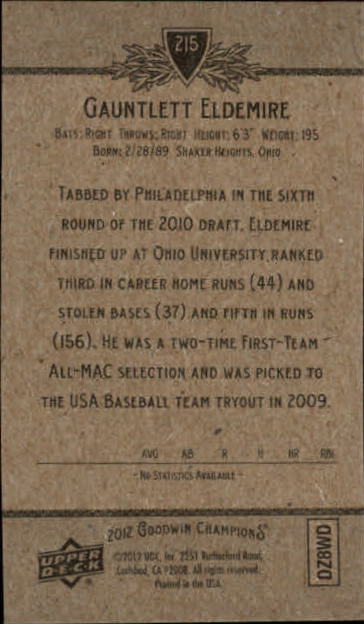 A3819- 2012 Upper Deck Goodwin Champions #s 1-210+ -You Pick- 15+ FREE US SHIP - Picture 413 of 422