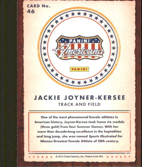 2012 Americana Heroes and Legends #46 Jackie Joyner-Kersee back image