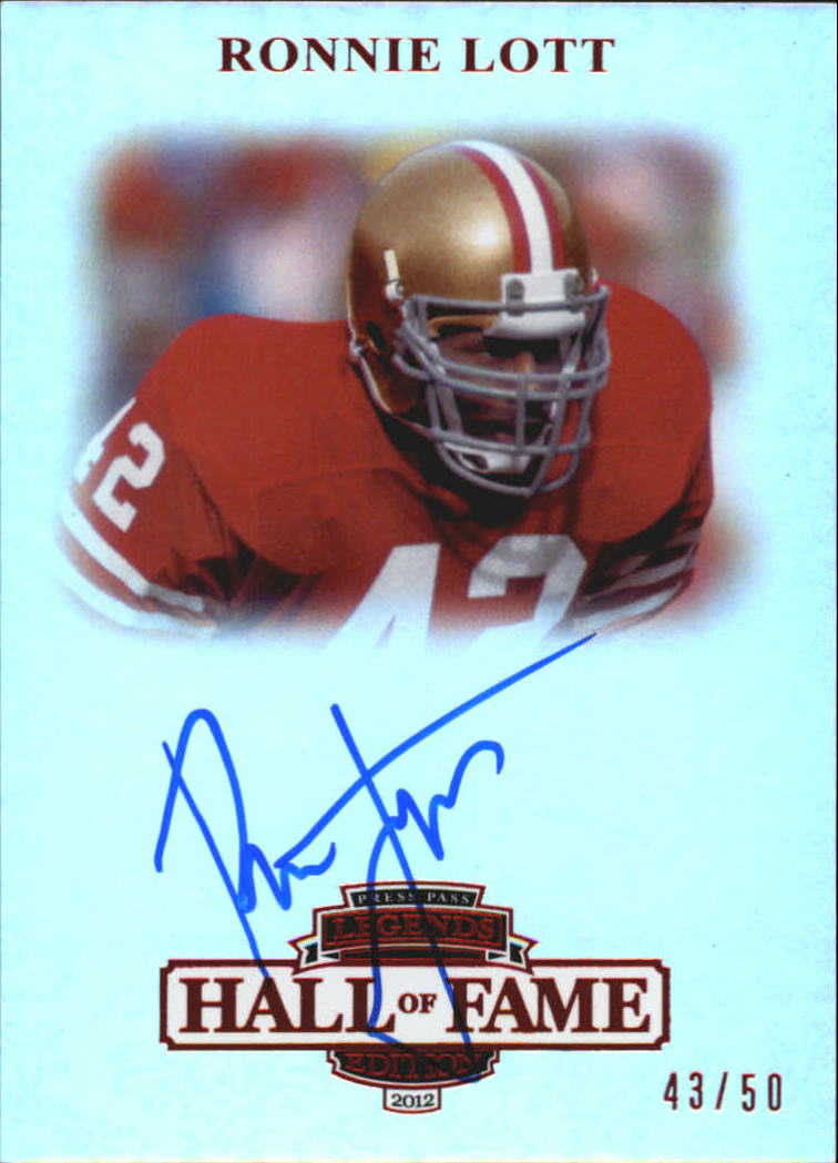 2012 Press Pass Legends Hall of Fame Red #LGRL Ronnie Lott/42*