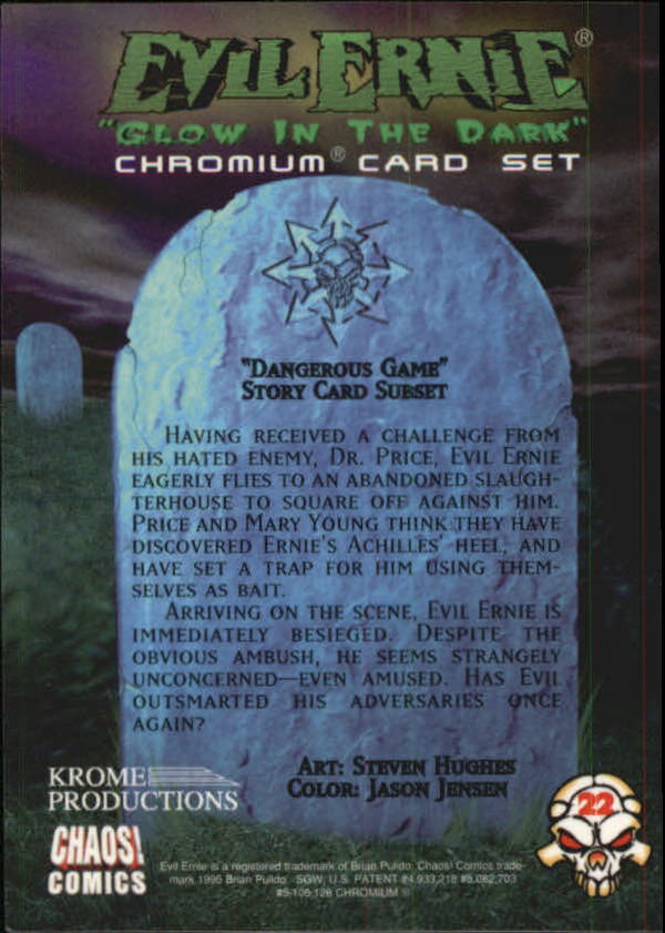 1995 Krome Evil Ernie GlowintheDark 22 Dangerous Game NMMT