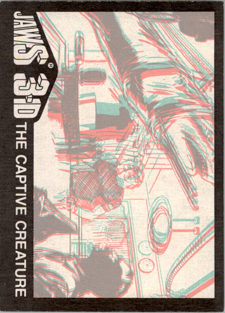 1983 Topps Jaws 3-D #13 The Captive Creature back image