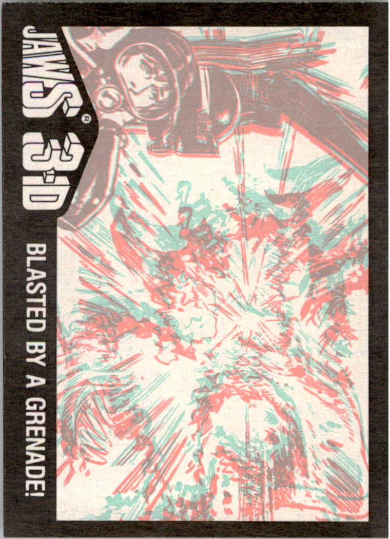 1983 Topps Jaws 3-D #43 Blasted by a Grenade back image