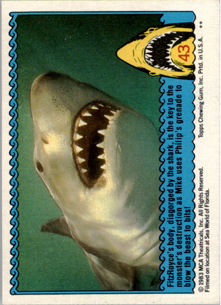 1983 Topps Jaws 3-D #43 Blasted by a Grenade