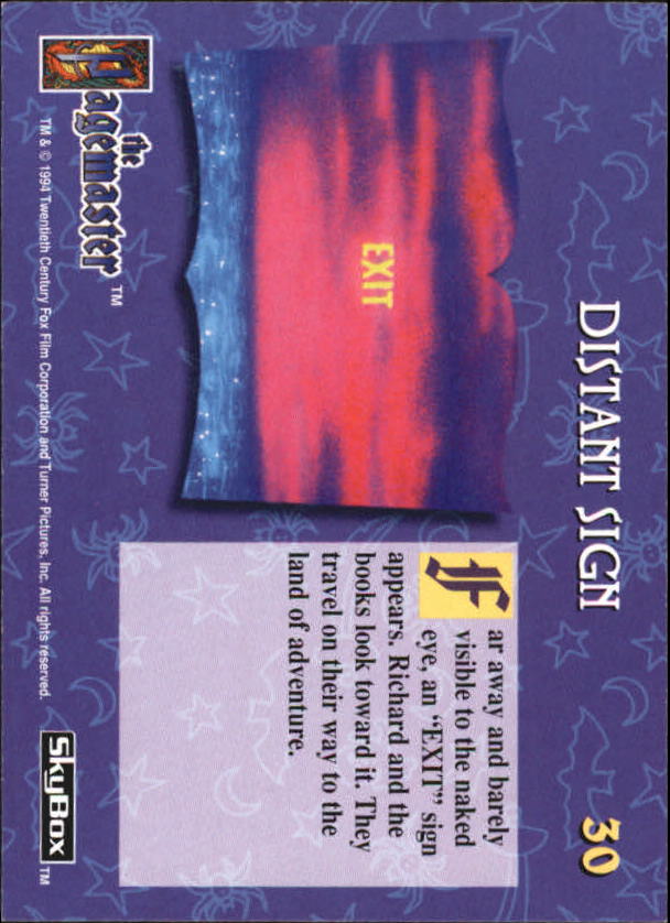 1994 The Pagemaster Trading Card Pick