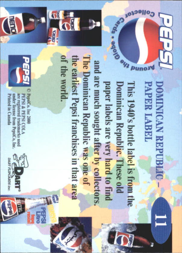 2000 Dart FlipCards Pepsi Around the Globe #11 Dominican Republic back image