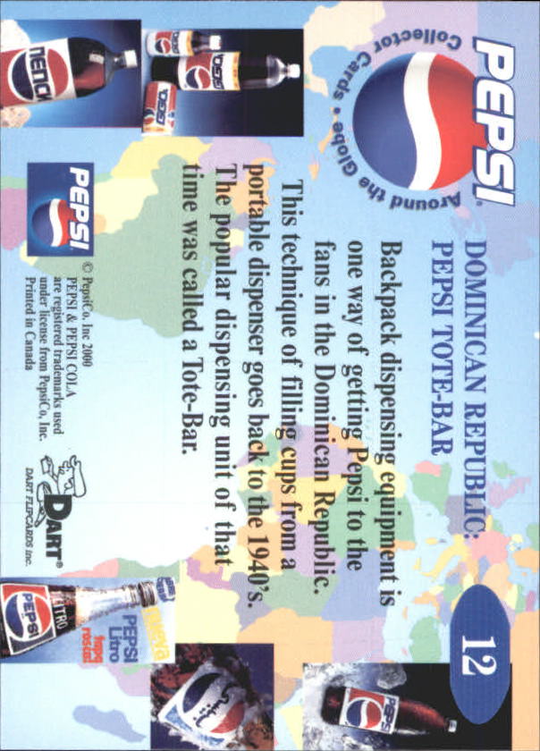 2000 Dart FlipCards Pepsi Around the Globe #12 Dominican Republic back image