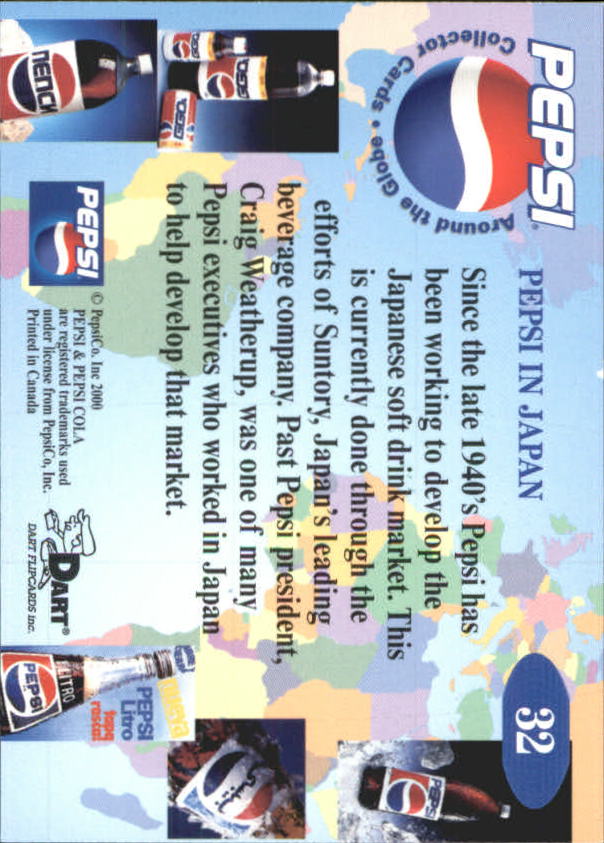 2000 Dart FlipCards Pepsi Around the Globe #32 Japan back image