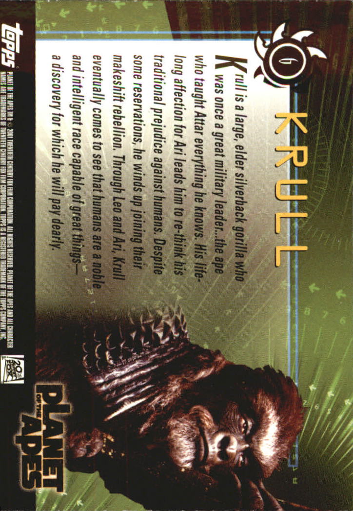 2001 Topps Planet of the Apes Movie #6 Krull