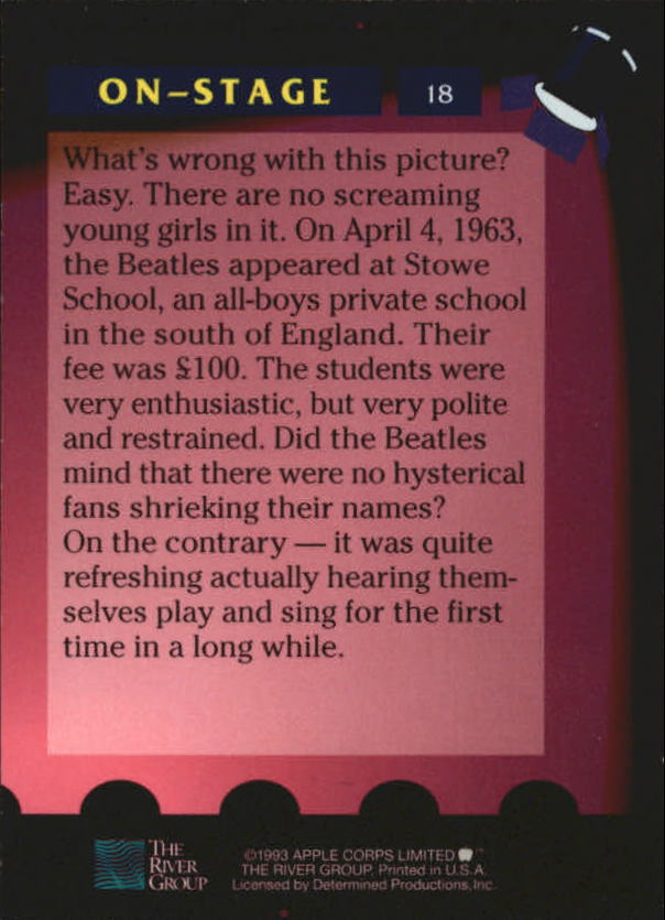 Beatles Collection (1993 The River Group) "Main Set" Cards - Picture 23 of 113