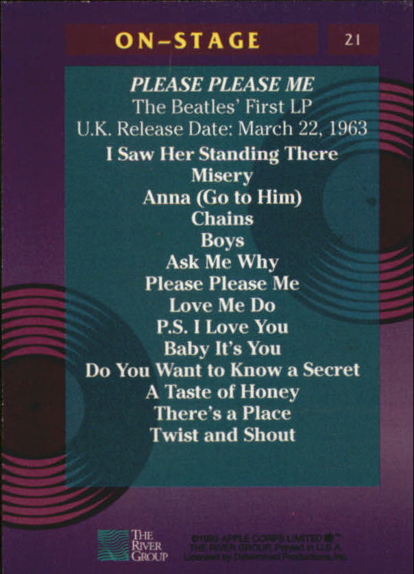 1993 The River Group Beatles Collection #21 Please Please Me back image