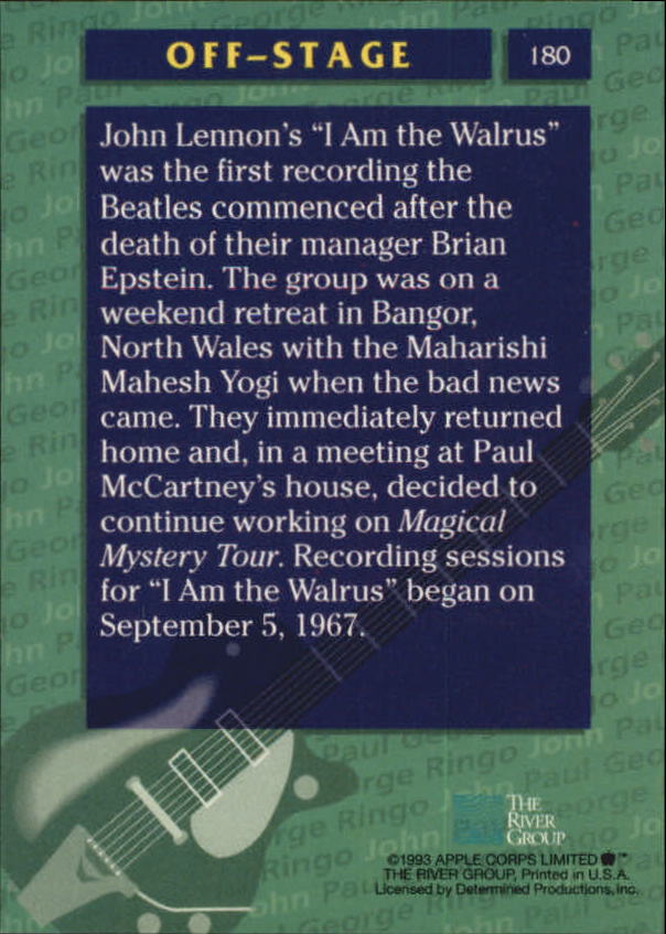 Beatles Collection (1993 The River Group) "Main Set" Cards - Picture 95 of 113