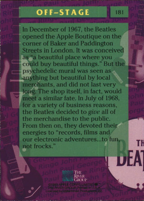 Beatles Collection (1993 The River Group) "Main Set" Cards - Picture 97 of 113