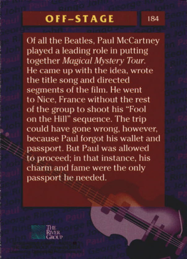 Beatles Collection (1993 The River Group) "Main Set" Cards - Picture 99 of 113