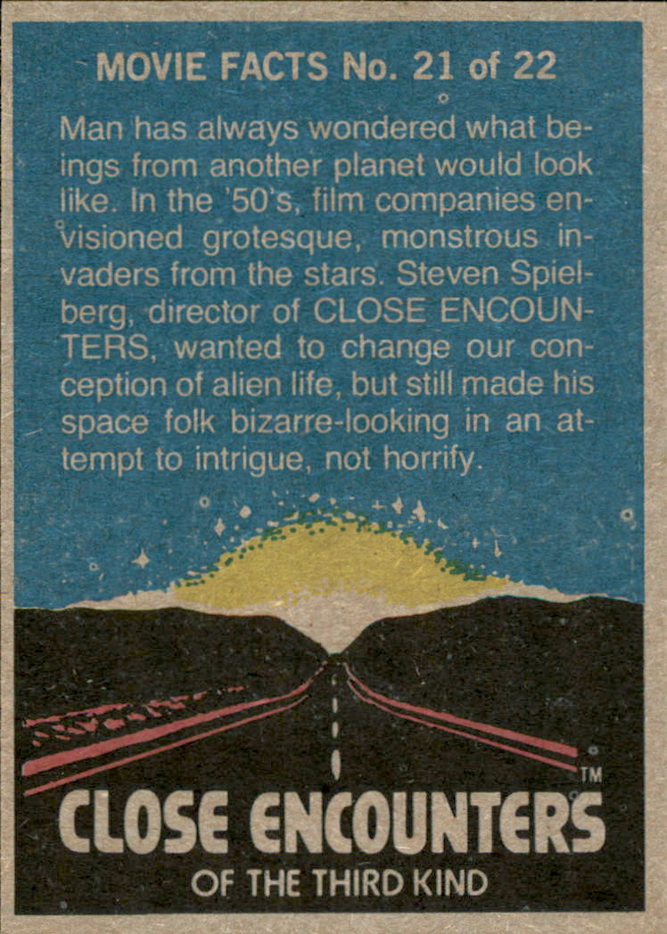 1978 Topps Close Encounters of the Third Kind #1 Vanished Planes Reappear back image