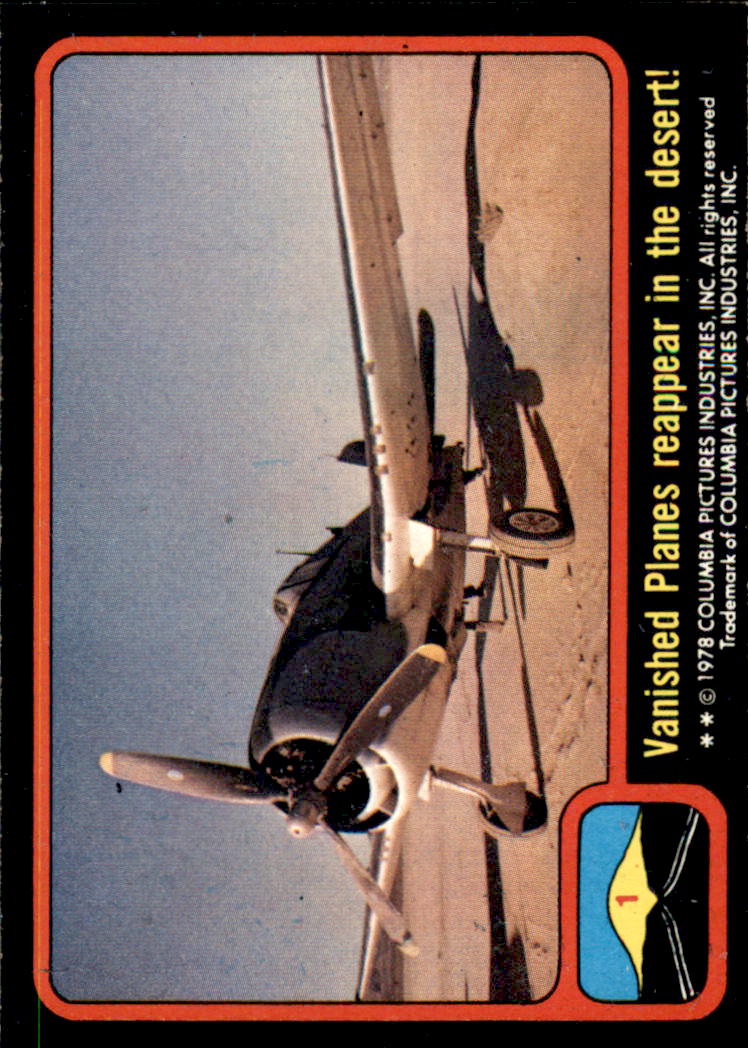 1978 Topps Close Encounters of the Third Kind #1 Vanished Planes Reappear