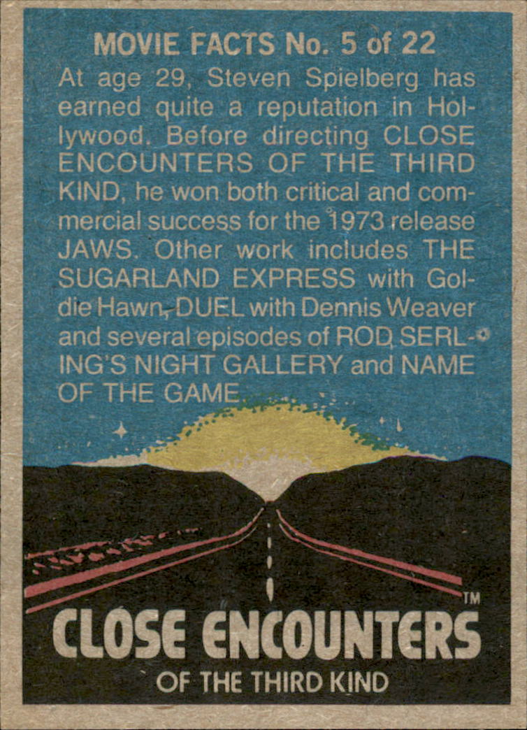 1978 Topps Close Encounters of the Third Kind #7 A Confused Ronnie back image
