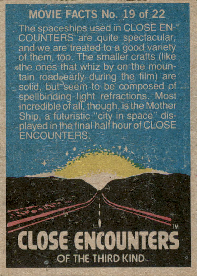 1978 Topps Close Encounters of the Third Kind #11 Jillian at Devil's Tower back image
