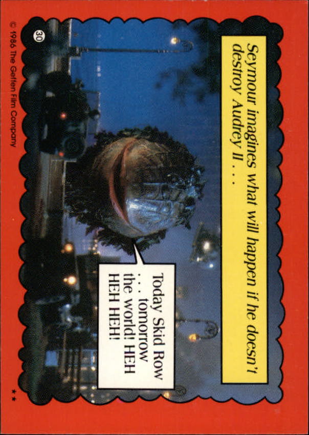 1986 Topps Little Shop of Horrors #30 Chew your food before swallowing back image