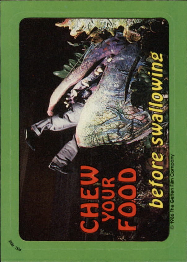 1986 Topps Little Shop of Horrors #30 Chew your food before swallowing