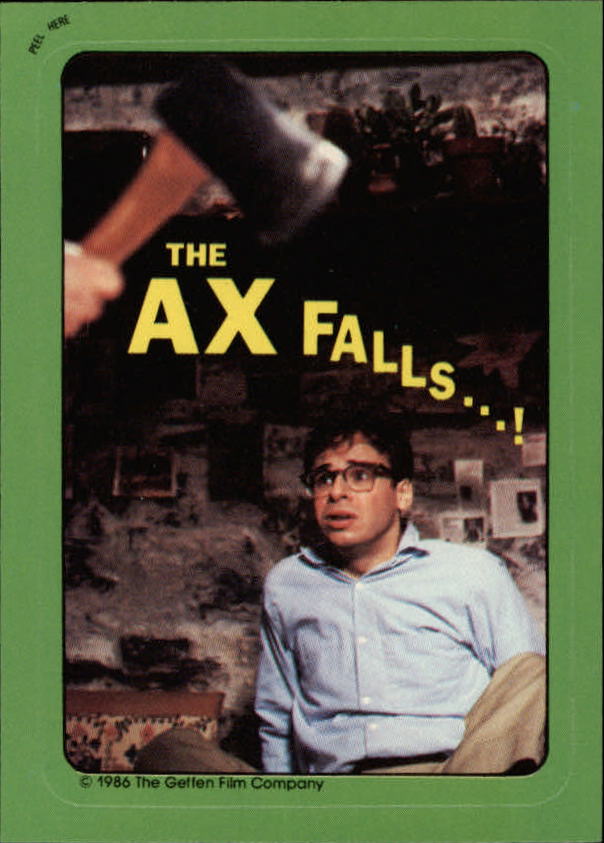 1986 Topps Little Shop of Horrors #34 The ax falls